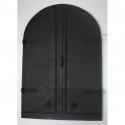 Dvířka udírenská,pecová -  ROCKY  s regulací - 780*1150 mm - černá