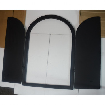 Dvířka udírenská,pecová -  ROCKY  s regulací - 780*1150 mm - černá