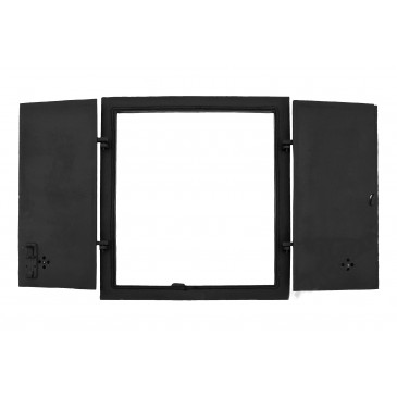 Dvířka udírenská,pecová,chlebová - RUDY - s regulací - 645*700 mm - černá