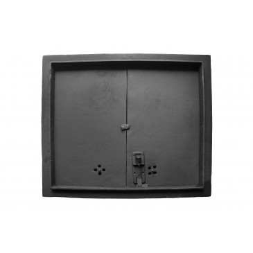 Dvířka udírenská,pecová,chlebová - RUSH - s regulací - 640*550 mm - černá