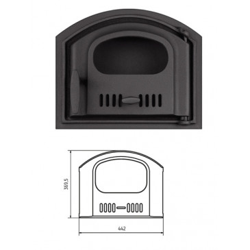 REGINA  - Litinový kamnový štít - sklo