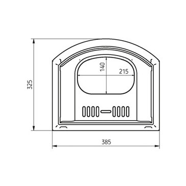 PIETRO  - Litinový kamnový štít