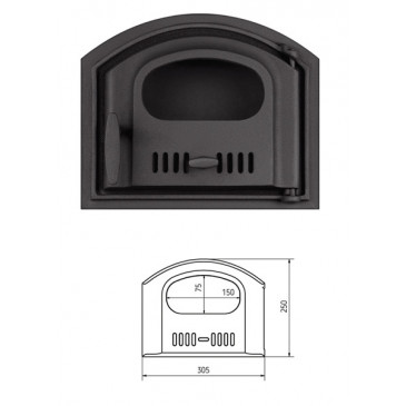 ROSALIA  - Litinový kamnový štít