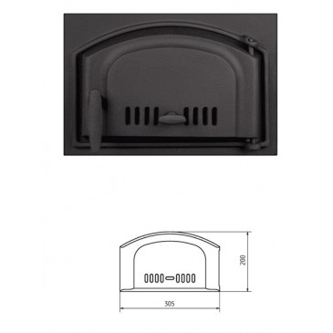 Popelníková dvířka ERNESTO - černá