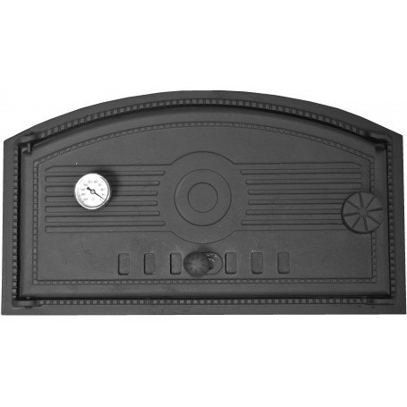 Pizza dvířka malá - TAGLIA - LEVÁ,plná - černá+teploměr