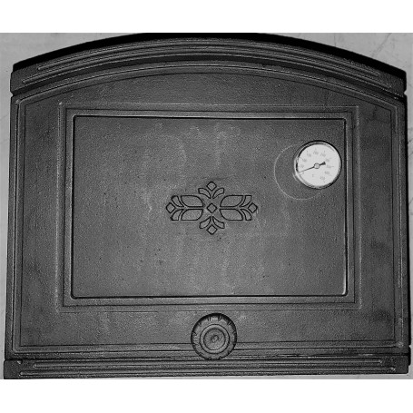 Pec litinová  LT PLUS - pravá - černá + teploměr