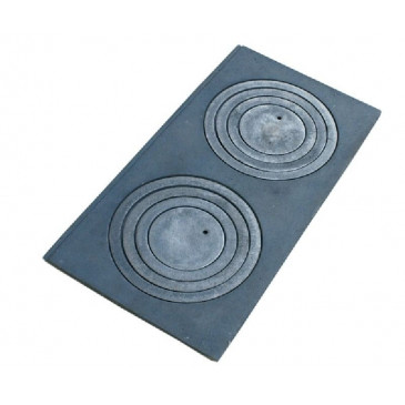 Litinová plotna 680x320 kamnová široká se 2, otvory