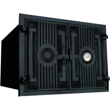 Pec litinová - HRANA-malá- černá-plec.tělo+teploměr