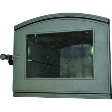 Pec litinová PROSKLENÁ PRAVÁ  -černá