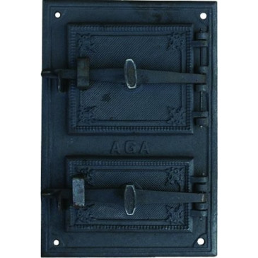 Litinový kamnový štít hermetický – RETRO I.-černý