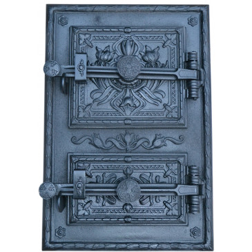 Litinový kamnový štít  -  IRIS - černý