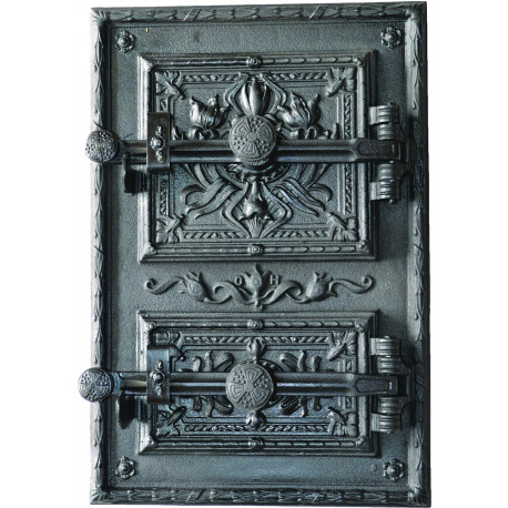 Litinový kamnový štít  -  IRIS - černý