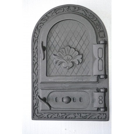 Litinový kamnový štít  -  ROSANA S REGULACÍ - ČERNÁ