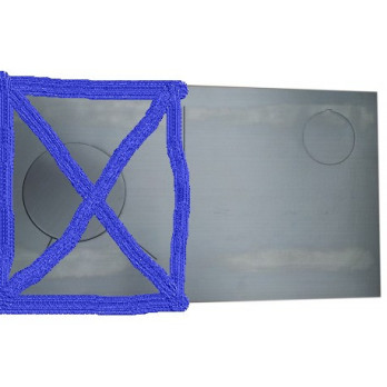 Ocelová plotna nad troubu na sporák - PRAVÁ - KVS MORAVIA  9100, 9112