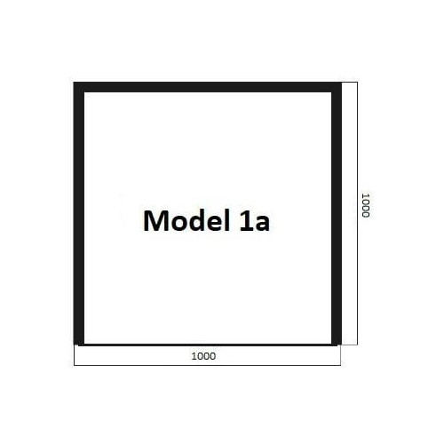 Model 1a - sklo pod kamna