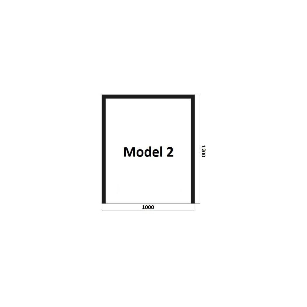 Model 2 - sklo pod kamna