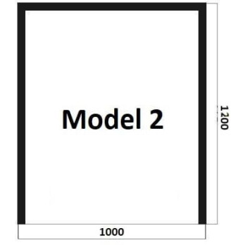 Model 2 - sklo pod kamna