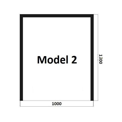 Model 2 - sklo pod kamna