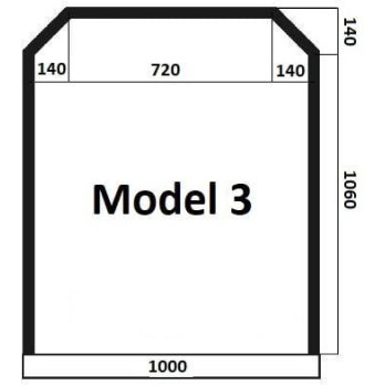 Model 3 - sklo pod kamna