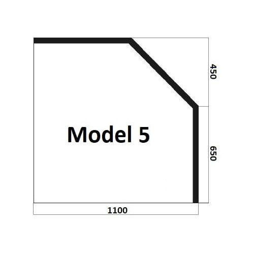 Model 5 - sklo pod kamna