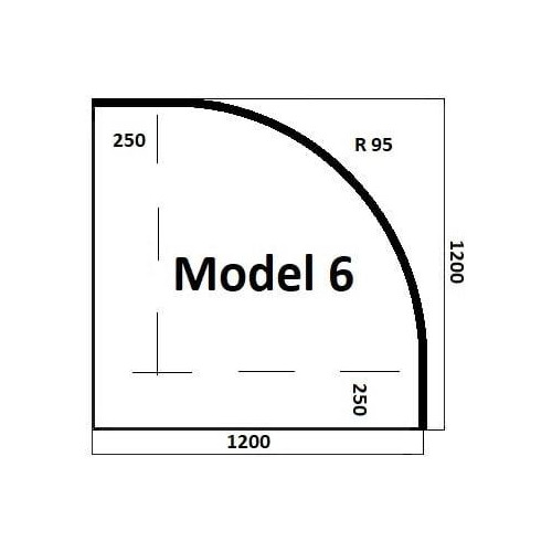 Model 6 - sklo pod kamna