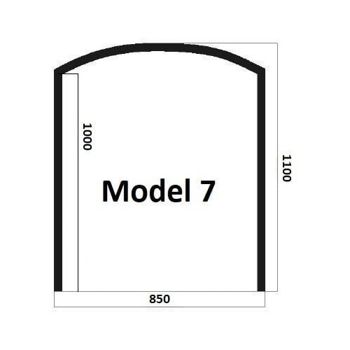 Model 7 - sklo pod kamna