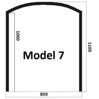 Model 7 - sklo pod kamna