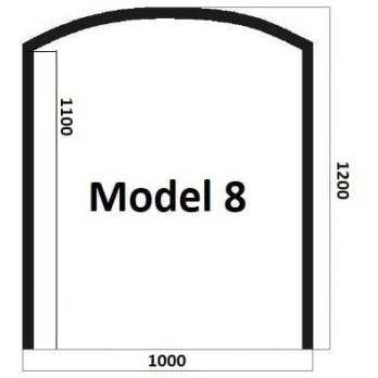 Model 8 - sklo pod kamna