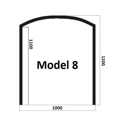 Model 8 - sklo pod kamna