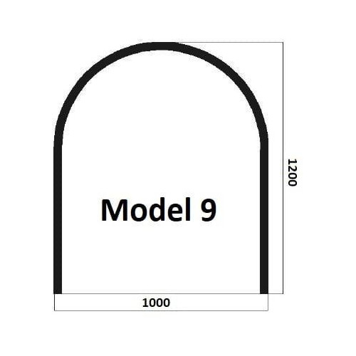 Model 9 - sklo pod kamna