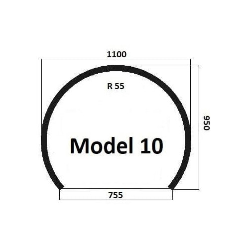 Model 10 - sklo pod kamna