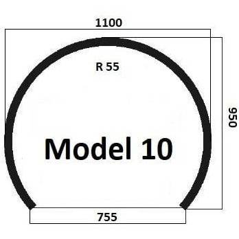 Model 10 - sklo pod kamna