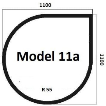 Model 11a - sklo pod kamna