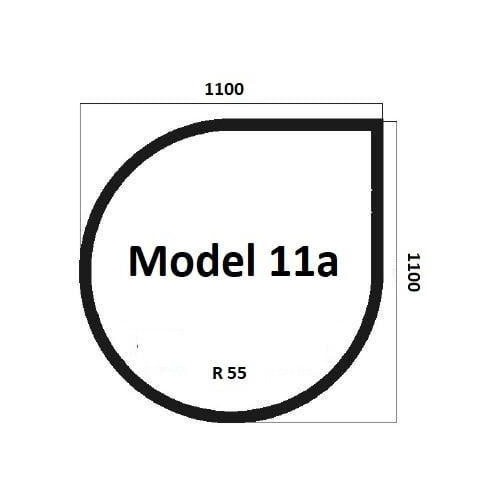 Model 11a - sklo pod kamna