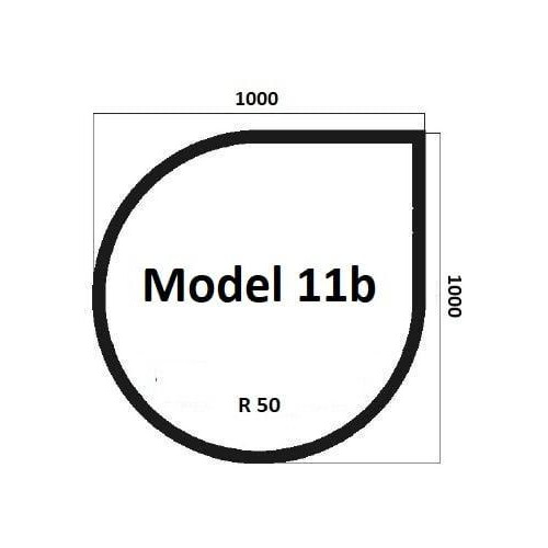 Model 11b - sklo pod kamna