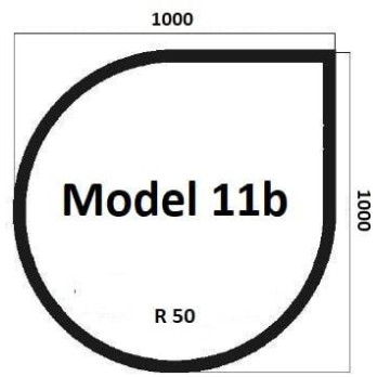 Model 11b - sklo pod kamna