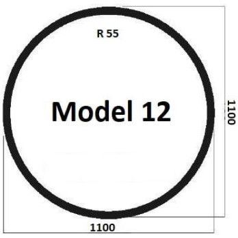 Model 12 - sklo pod kamna