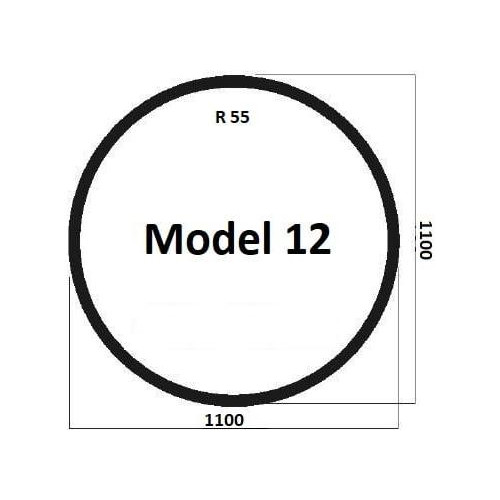 Model 12 - sklo pod kamna