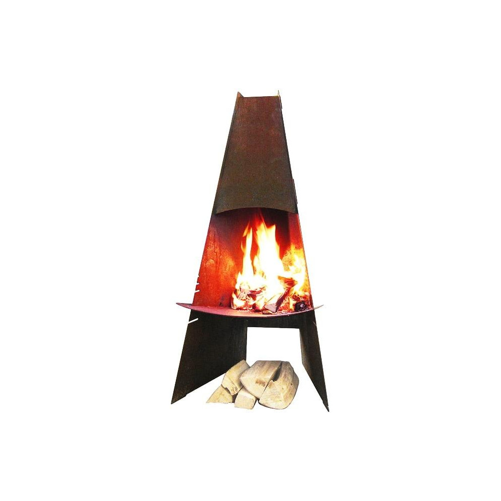 Venkovní krb/gril, nízkolegovaná ocel