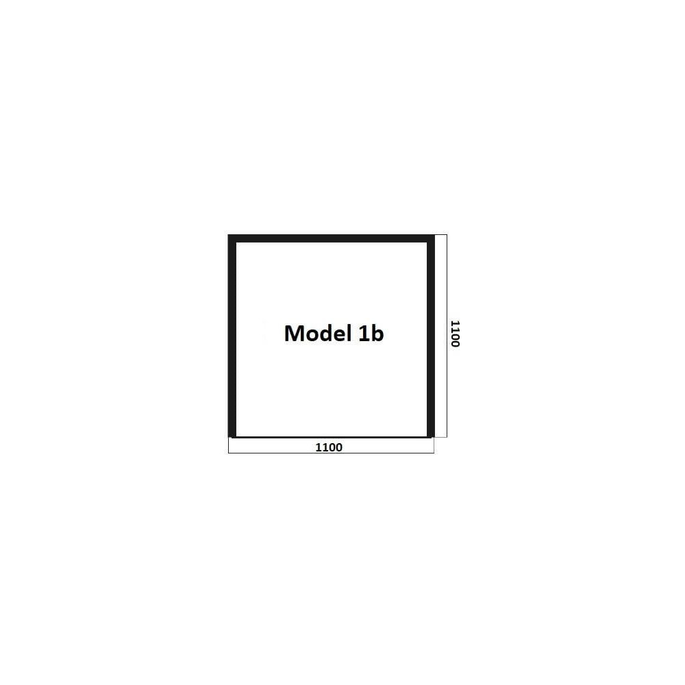 Model 1b - sklo pod kamna