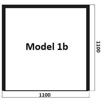 Model 1b - sklo pod kamna