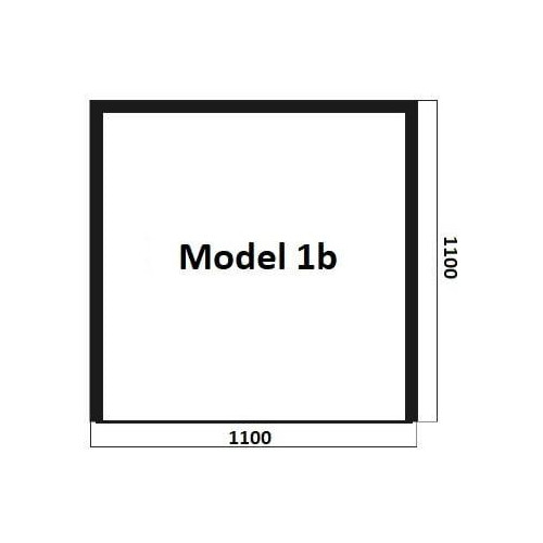 Model 1b - sklo pod kamna