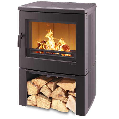 Allegra Small - litinová krbová kamna s dřevníkem
