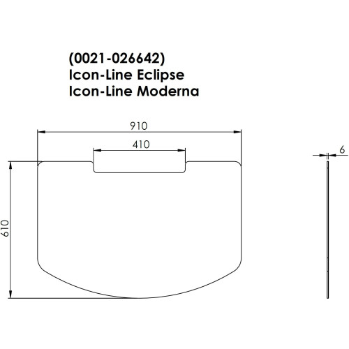 Sklo před kamna pro ICON-LINE ECLIPSE / MODERNA