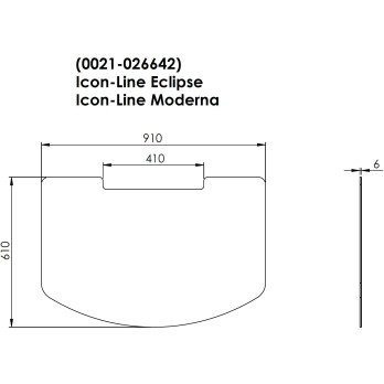 Sklo před kamna pro ICON-LINE ECLIPSE / MODERNA