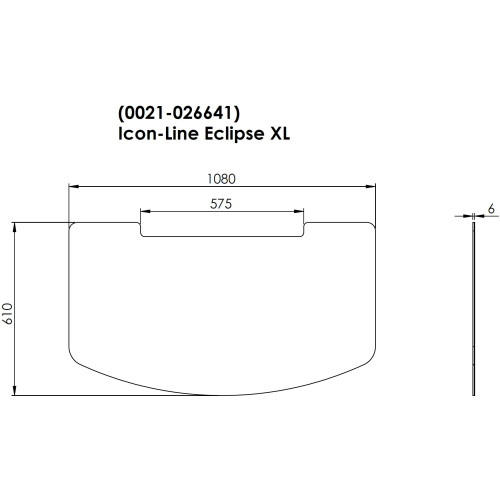 Sklo před kamna pro ICON-LINE ECLIPSE XL