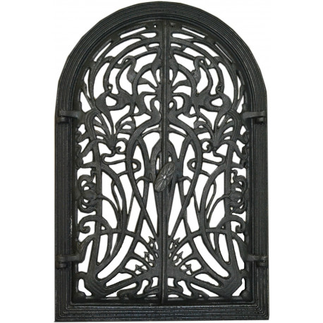 Litinová dvířka krbová - nr. WB - černá - 360 x 555