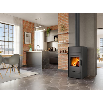 ESPERA 03 plech - krbová kamna s teplovodním výměníkem a dvojitým pro