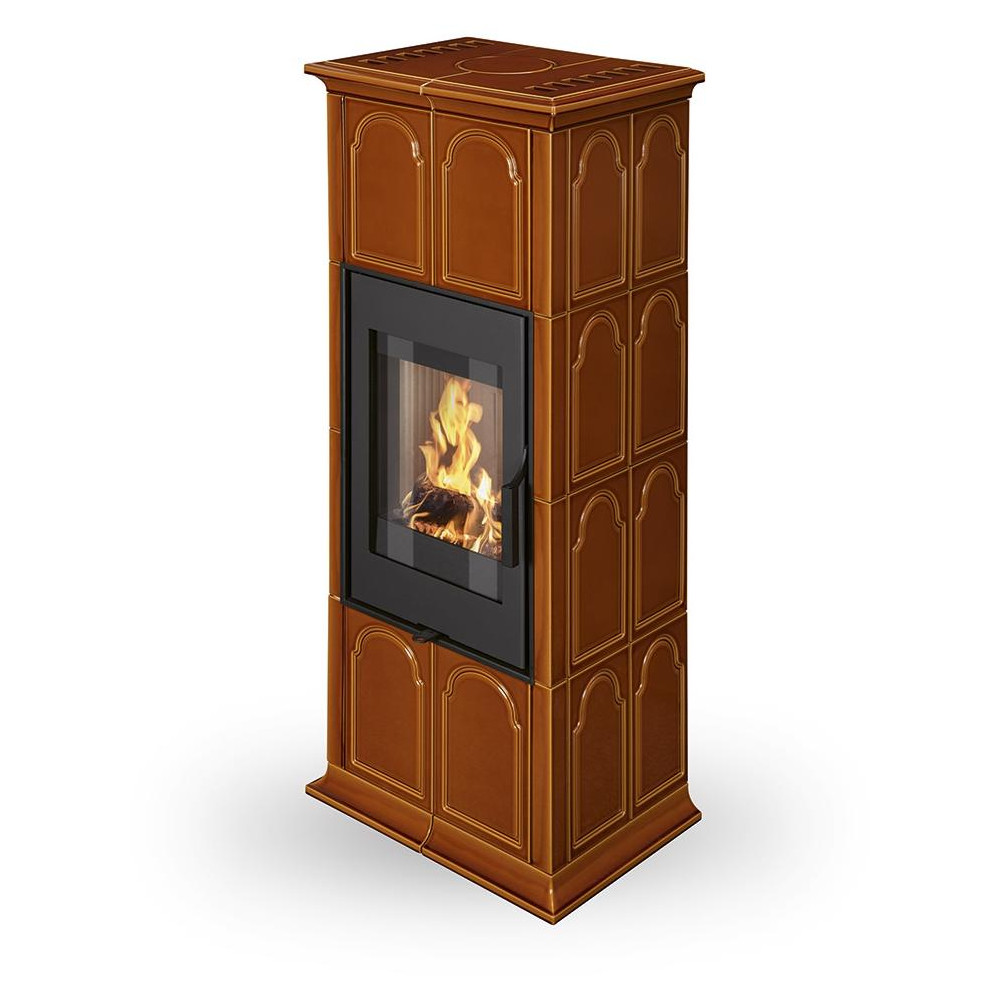 GREMIO 2 keramika - akumulační kachlová kamna, Celoprosklená dvířka