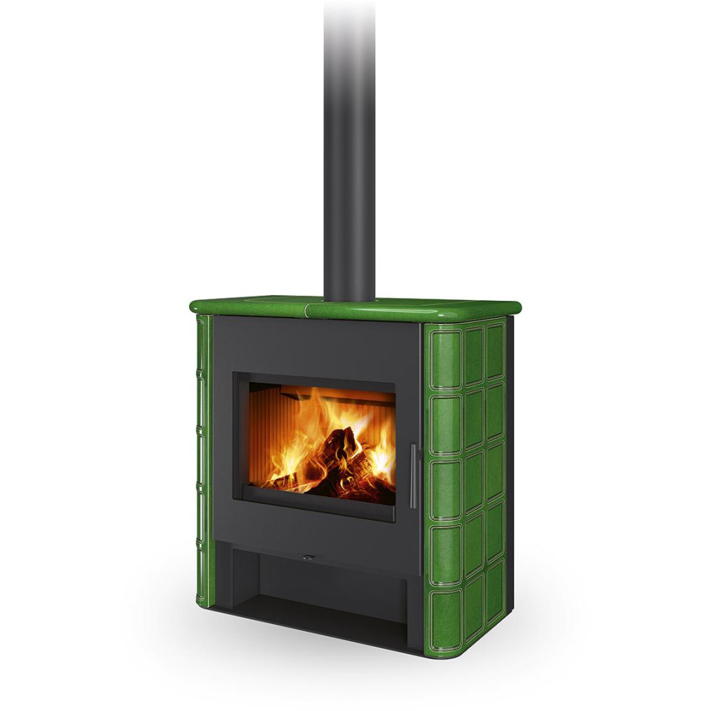 TELDE keramika rustik - krbová kamna s teplovodním výměníkem a dvojit